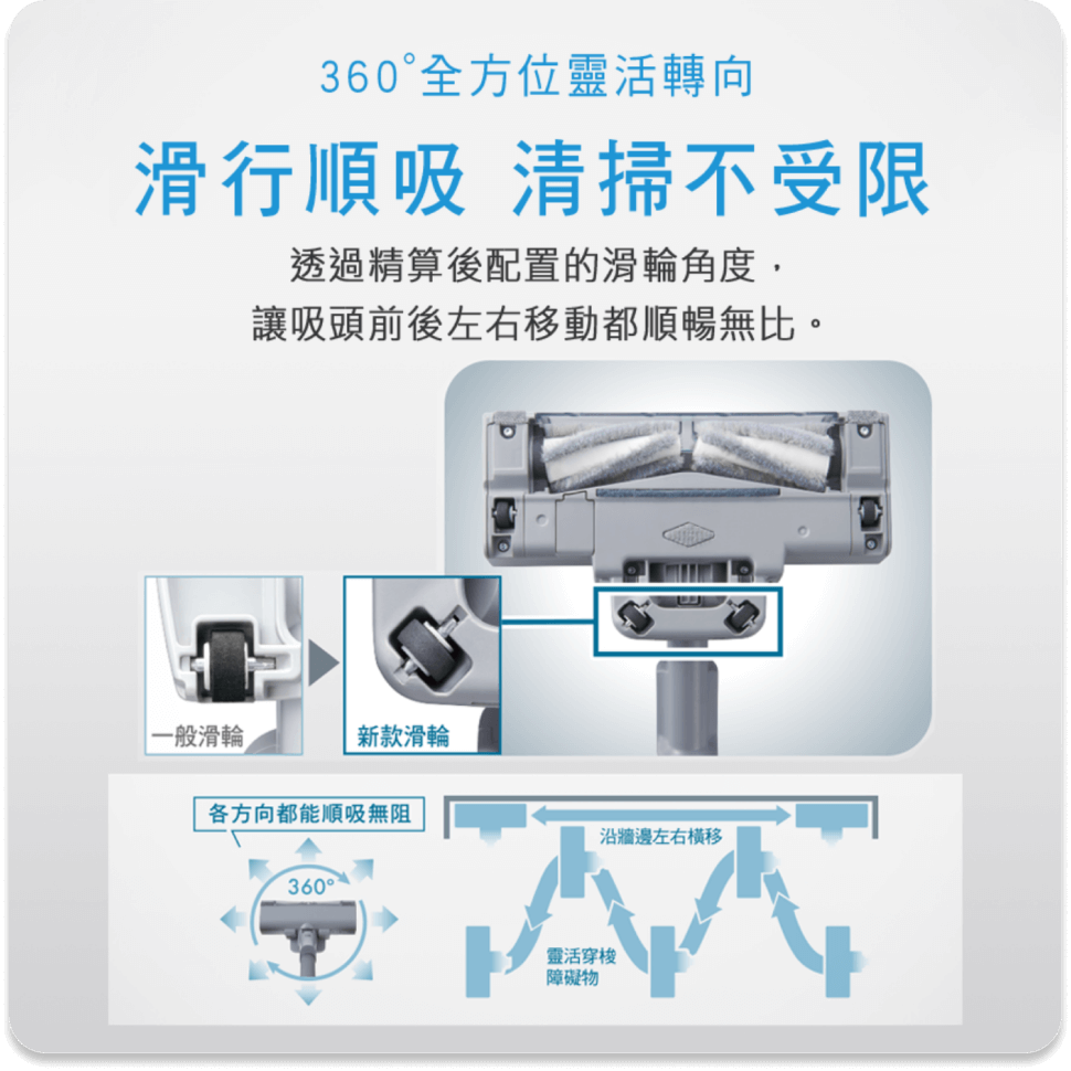 滑行順吸 清掃不受限