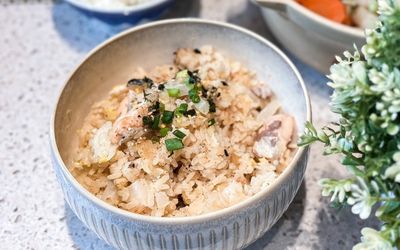 鮭魚白蘿蔔金黃炊飯